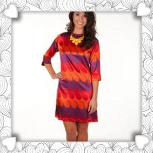 🌷🌷Sheath Dress, Pullover, Pattern in Fire Colors